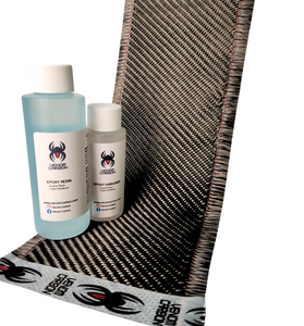 4" x 5FT Twill Weave Carbon Fiber Fabric Resin Kit