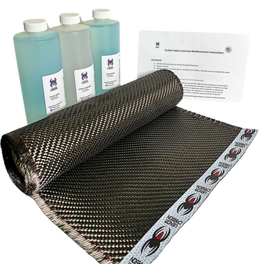 Carbon Fiber Foundation Wall Repair Kit - 12" wide x 10 ft length (19 osy / 670 gsm)