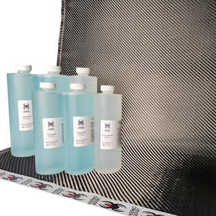 5 yards (50" wide) Twill Weave Carbon Fiber Resin Kit